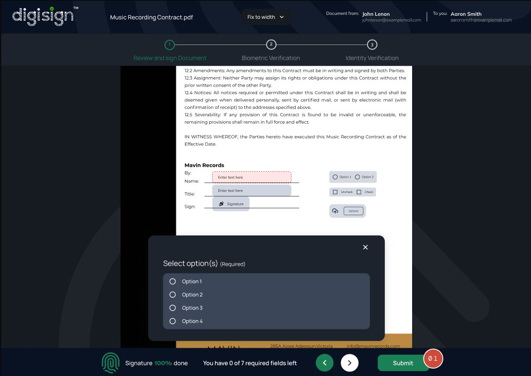 Submit enabled after all fields complete